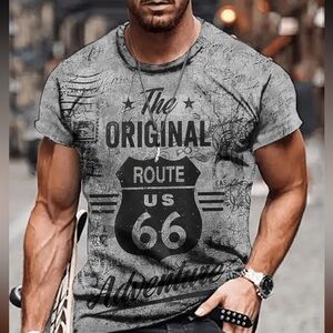 Mens Route 66 Graphic Tee